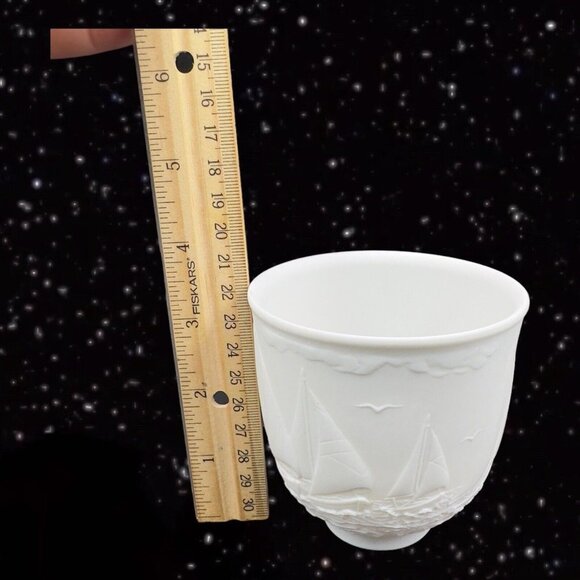 Lladro Collectors Society 1997 SAILING THE SEAS CUPS CANDLE HOLDER VOTIVE WHITE - Picture 6 of 13